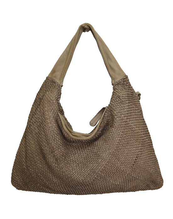 Italian Artisan Womens Handcrafted Vintage Washed Calfskin Leather Shoulder Handbag Made In Italy