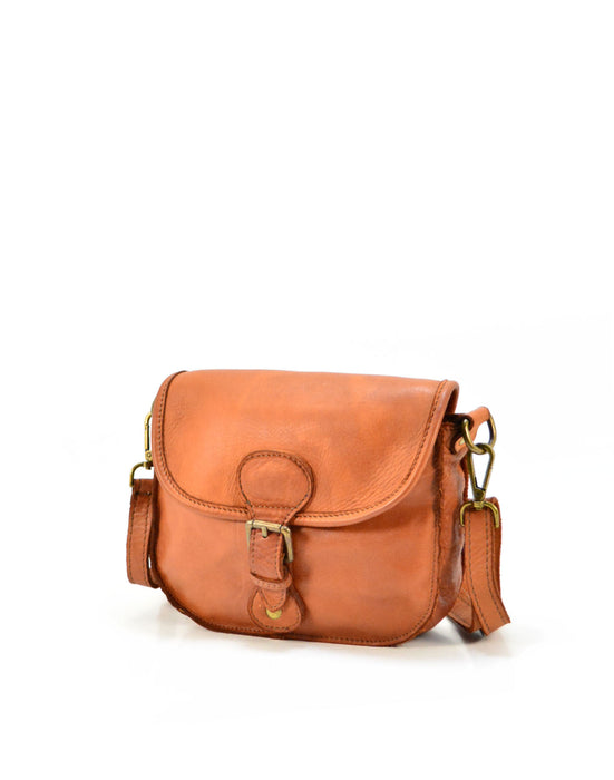 Italian Artisan Womens Handcrafted Vintage Washed Calfskin Leather Shoulder Handbag | Made In Italy