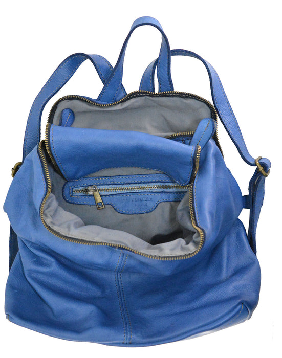 Italian Artisan Unisex Handcrafted Vintage Leather Backpack Made In Italy