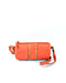Italian Artisan Womens Handcrafted Vintage Washed Calfskin Leather Shoulder Tube Bag Made In Italy-Orange-Oasisincentives.us