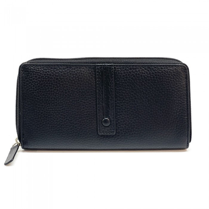 Italian Genuine Leather Zippy Wallet |Artisan Armando | Made In Italy Black Available At OASISINCENTIVES.US