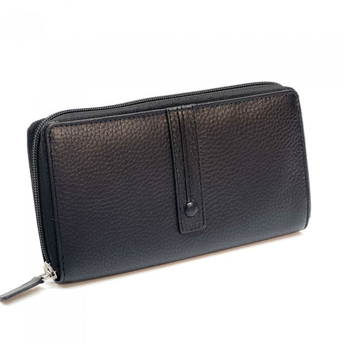 Italian Genuine Leather Zippy Wallet |Artisan Armando | Made In Italy Black Available At OASISINCENTIVES.US
