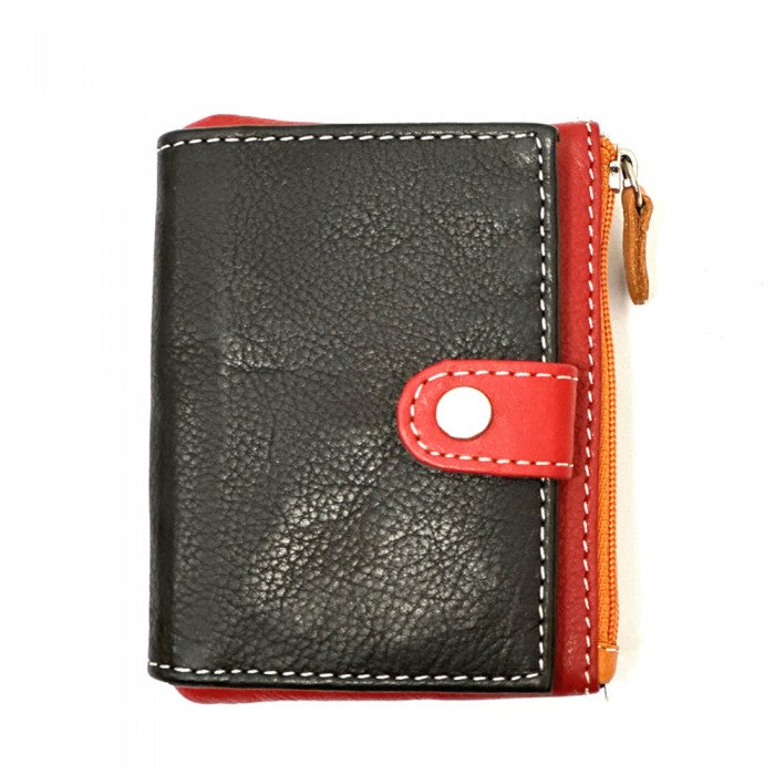 Italian Artisan Alexandra Leather Credit Card Holder with Zip Coin Pocket  Made In Italy