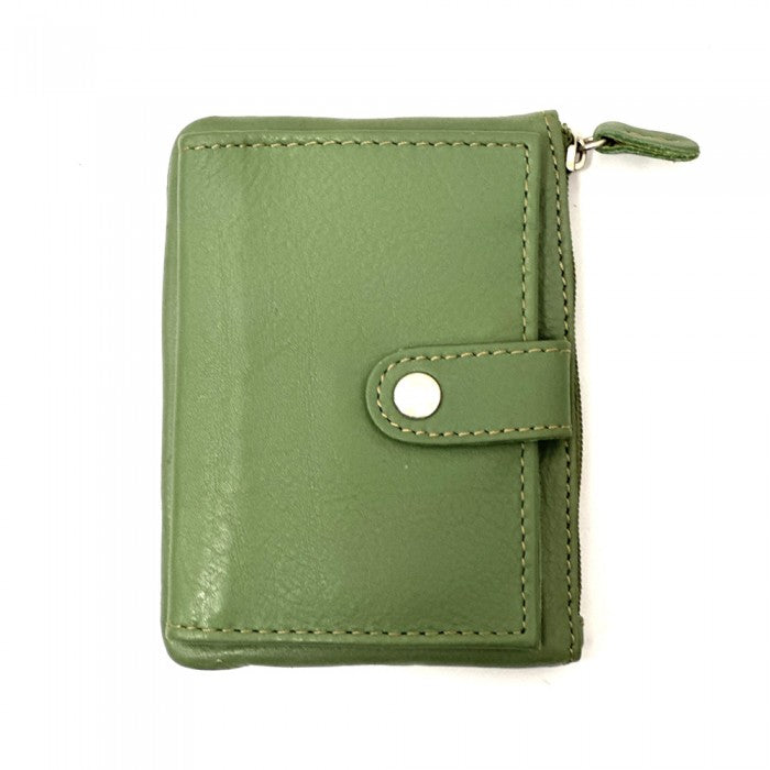 Italian Leather Credit Card Holder with Zip Coin Pocket by Artisan Alexandra |Made In Italy