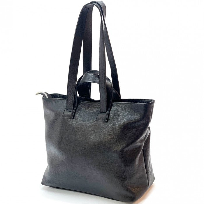 Italian Artisan Nika Calfskin Leather Tote Bag Made In Italy