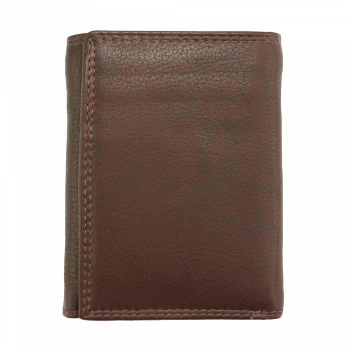 Italian Artisan Mens TriFold Vegetable Tanned Leather Wallet Made In Italy