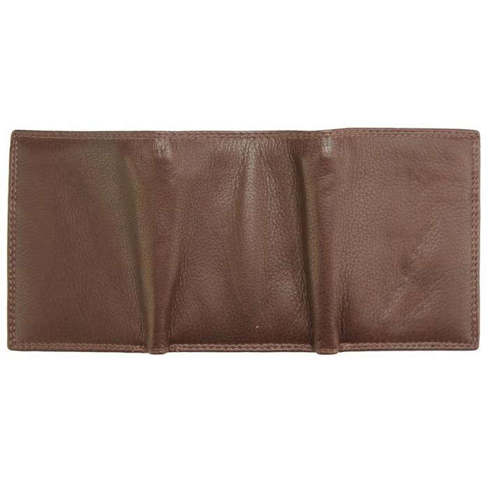 Italian Artisan Mens TriFold Vegetable Tanned Leather Wallet Made In Italy