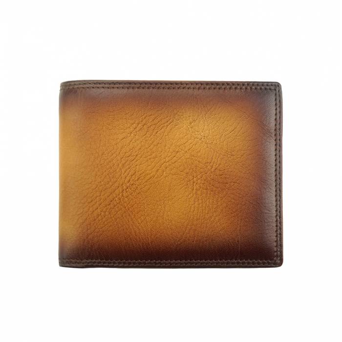 Italian Artisan Alvaro Mens Handcrafted Vintage Leather Wallet Made In Italy