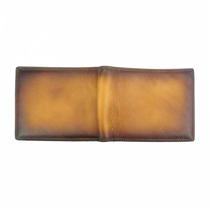 Italian Artisan Alvaro Mens Handcrafted Vintage Leather Wallet Made In Italy