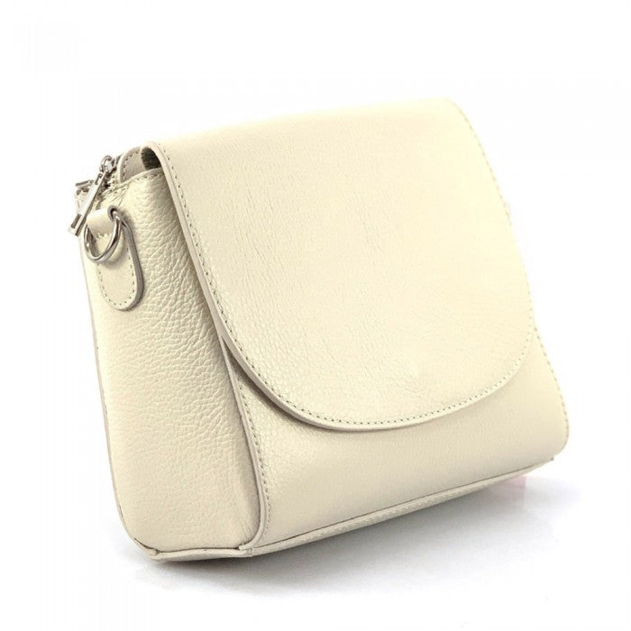 Italian Artisan Elsa Womens Handcrafted Shoulder Handbag In Genuine Calfskin Leather Made In Italy