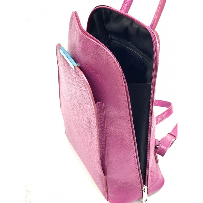 Italian Artisan Mikala Soft Calfskin Leather Backpack Made In Italy