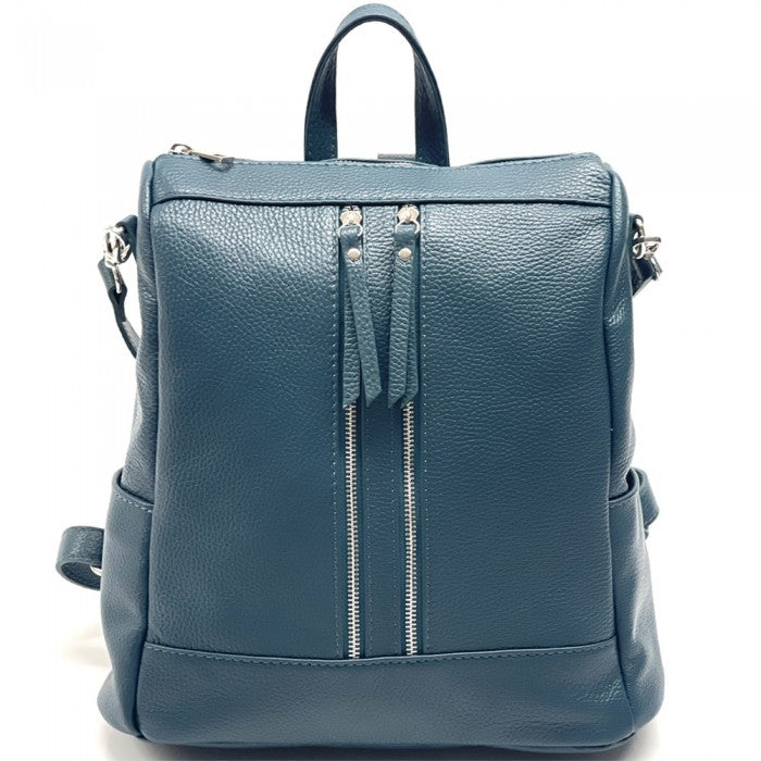 Italian Artisan Francesca Luxurious Handcrafted Top Handle Leather Backpack Made In Italy