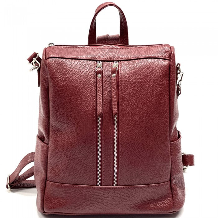 Italian Artisan Francesca Luxurious Handcrafted Top Handle Leather Backpack Made In Italy