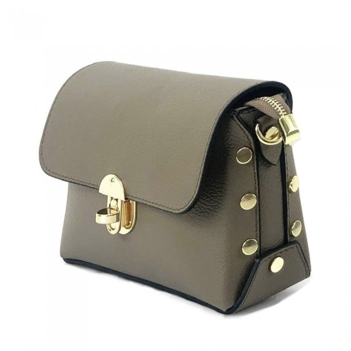 Italian Artisan Malak Womens Handcrafted Clutch Handbag In Smooth Calfskin Leather Made In Italy