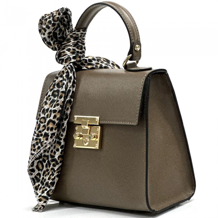 Italian Artisan Gemma Womens Handcrafted Luxury Mini Tote Leather Handbag Made In Italy
