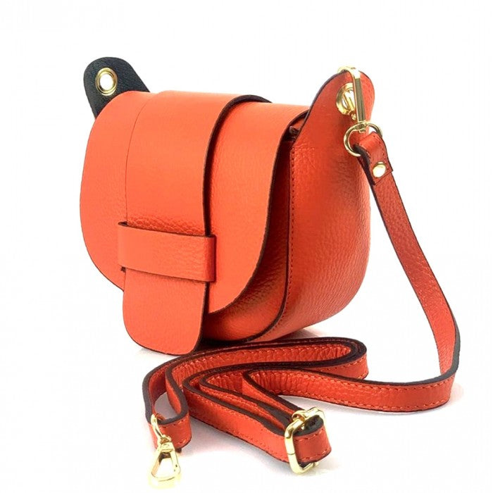 Italian Artisan Liliana Womens Handcrafted Crossbody Handbag in Genuine Soft Calfskin Leather Made In Italy