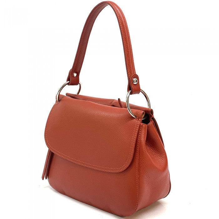 Italian Artisan Alexei Womens Handcrafted Single Handle Handbag In Genuine Calfskin Leather Made In Italy