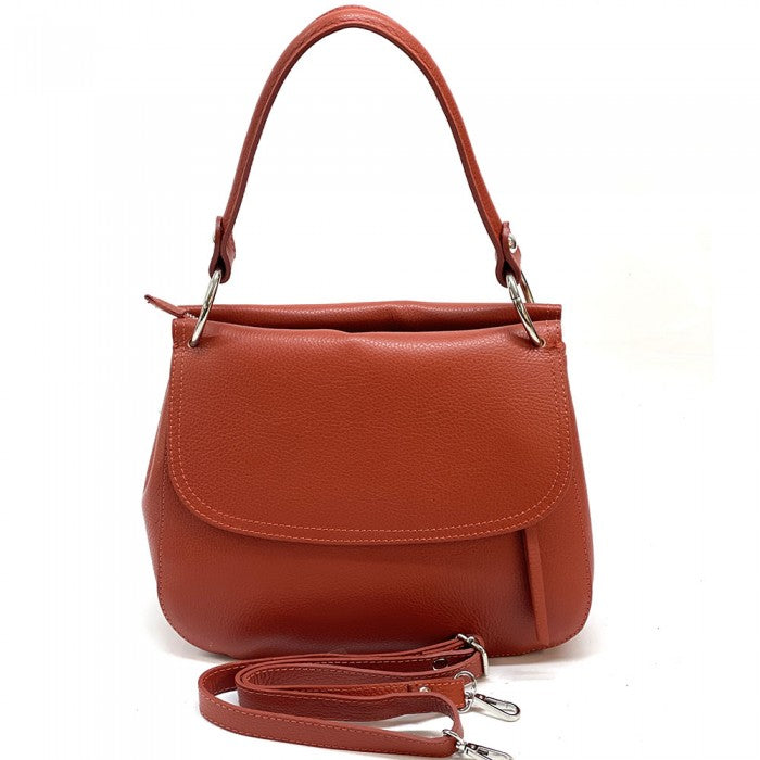 Italian Artisan Alexei Womens Handcrafted Single Handle Handbag In Genuine Calfskin Leather Made In Italy