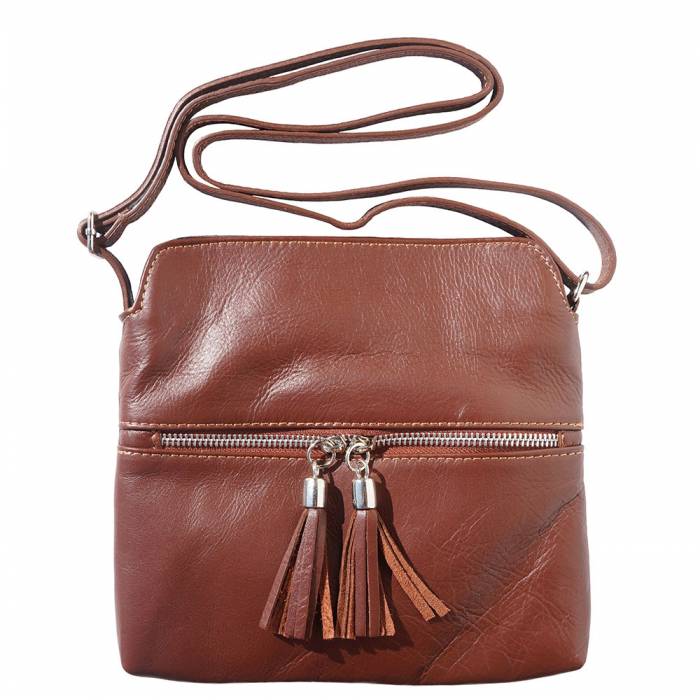 Italian Artisan Calfskin Leather Crossbody Handbag Made In Italy