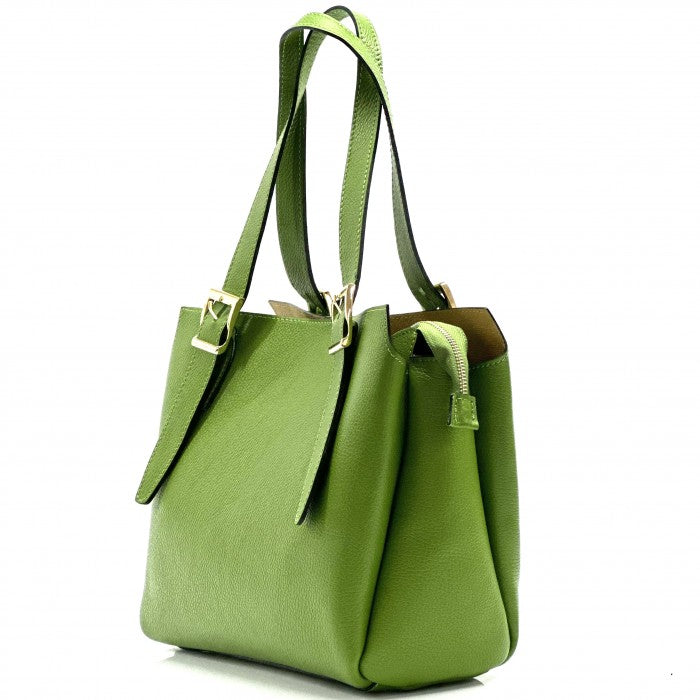 Italian Artisan Womens Luxury Handcrafted Tote Shopping Leather Handbag Made In Italy