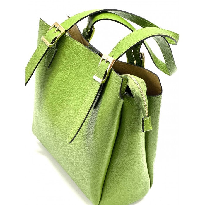 Italian Artisan Womens Luxury Handcrafted Tote Shopping Leather Handbag Made In Italy