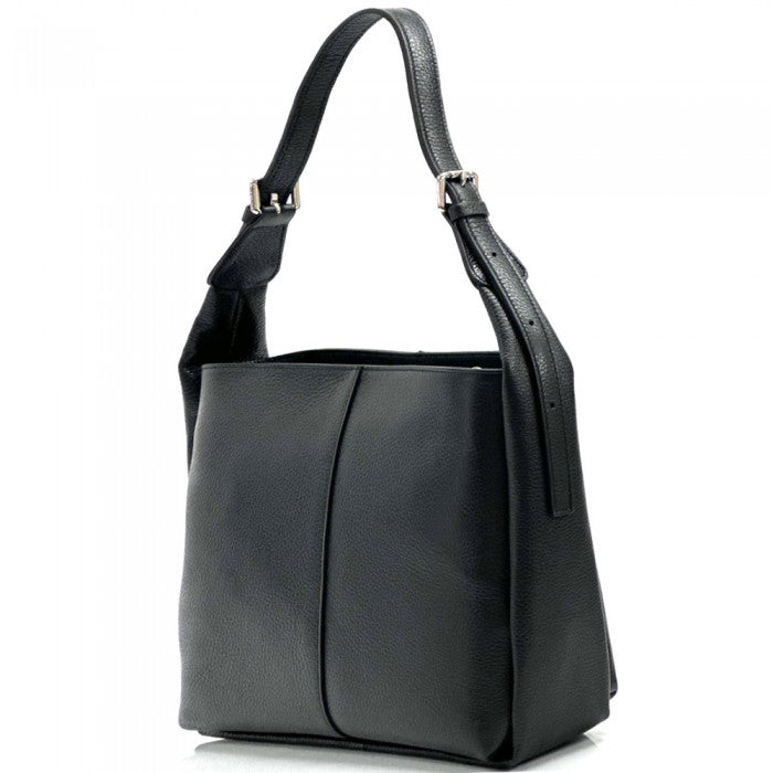 Italian Artisan Angelina Womens Handcrafted Tote Leather Handbag with Adjustable Handle Made In Italy