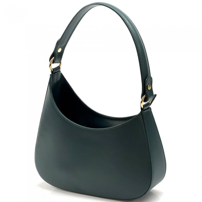 Italian Artisan Aria Handcrafted Single Handle Hobo Leather Handbag Made In Italy