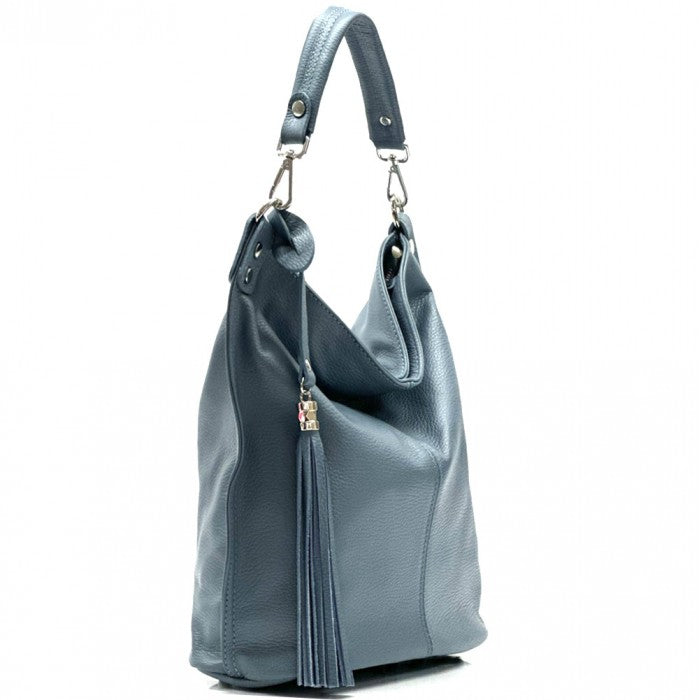 Italian Artisan Selene Leather Hobo Bag Made In Italy
