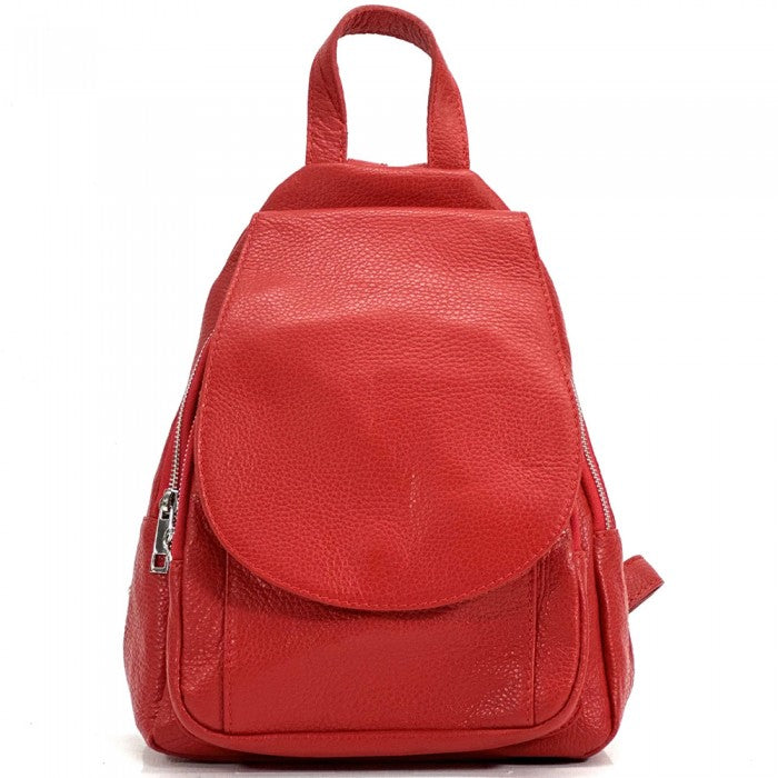 Italian Artisan Mattia Unisex Handcrafted Backpack In Genuine Soft Calfskin Leather Made In Italy