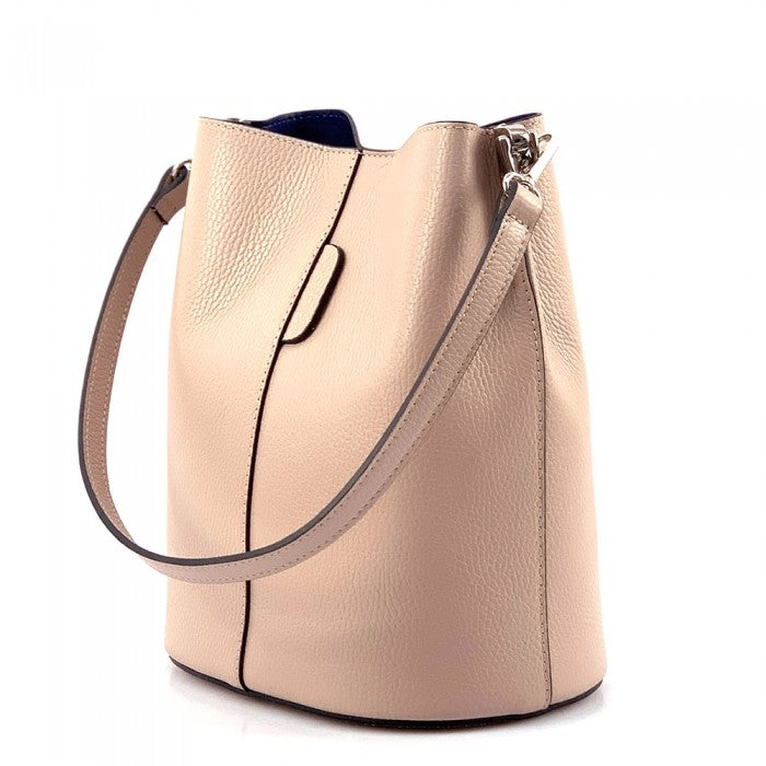 Italian Artisan Ricardo GM Calfskin Leather Bucket Bag Made In Italy