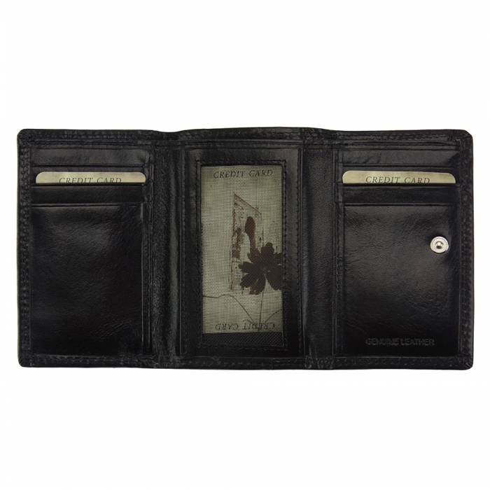 Italian Artisan Raffaella Vittorio Leather Wallet with Zip Coin Pocket Made In Italy