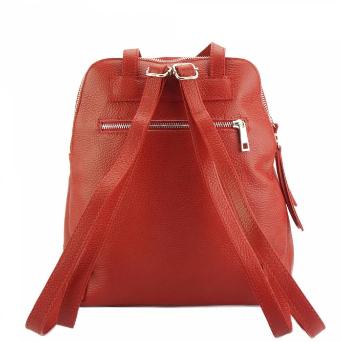 Italian Artisan Rachelle Unisex Handcrafted Backpack In Genuine Mucca Leather Made In Italy