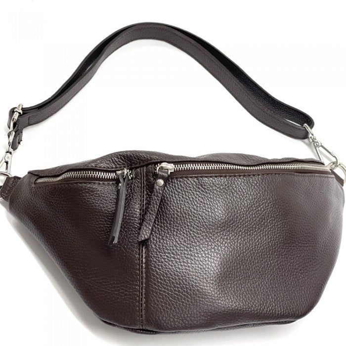 Italian Artisan Paola Leather Shoulder Fanny Pack Made In Italy