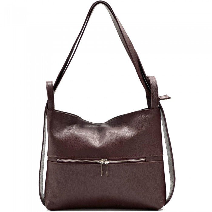 Gemma: The Convertible Italian Leather Shoulder-Backpack for Effortless Style| Made In Italy