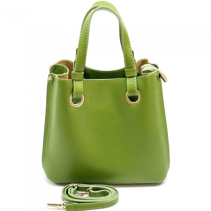 Italian Artisan Elle Handmade Vegetable Tanned Leather Shoulder Handbag Made In Italy