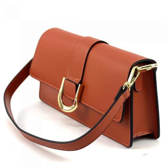 Italian Artisan Maddalena Leather Shoulder Handbag Made In Italy