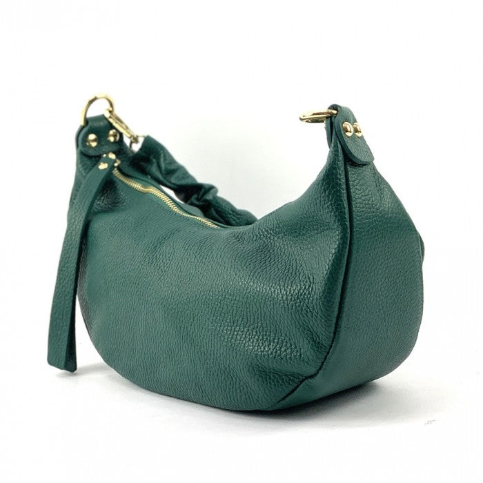 Italian Artisan Vanessa Small Hobo Leather Bag Made In Italy Green Oasisincentives.us