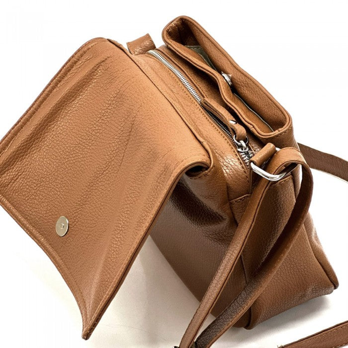 Italian Artisan Beatrice Handmade Leather Shoulder Crossbody Handbag Made In Italy
