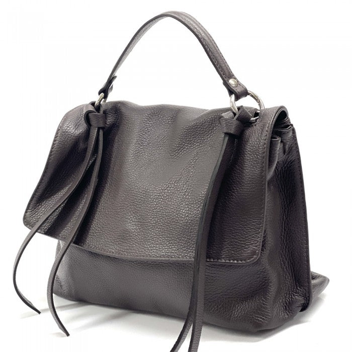 Italian Artisan Womens Handcrafted Freestyle Shoulder Handbag In Genuine Calfskin Leather Made In Italy