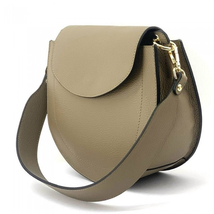 Italian Artisan Alessandra Calfskin Leather Shoulder Handbag Made In Italy