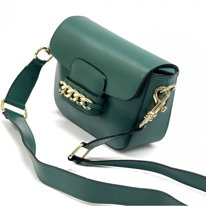 Italian Artisan Graziella Calfskin Leather Crossbody Handbag Made In Italy