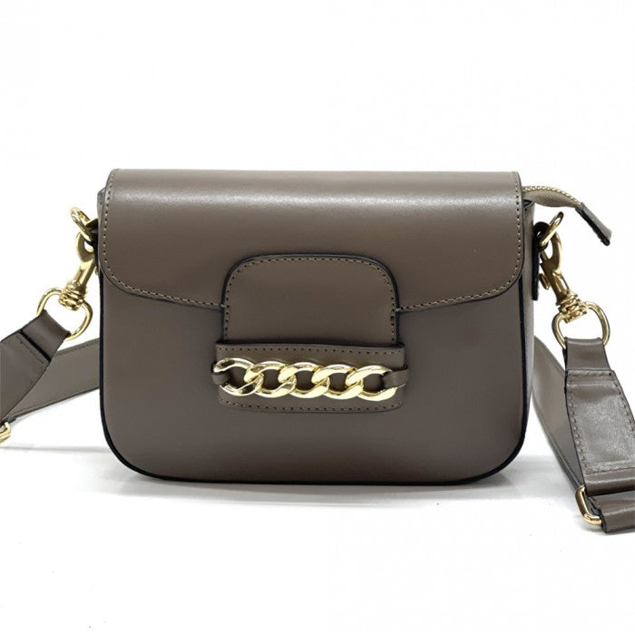 Italian Artisan Graziella Calfskin Leather Crossbody Handbag Made In Italy