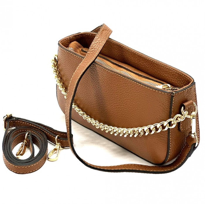 Italian Artisan Claudette Handcrafted Leather Shoulder Bag Made In Italy
