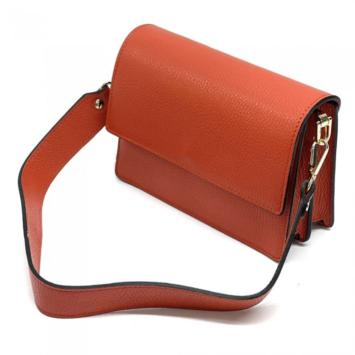 Italian Artisan Leather Wristlet Shoulder Handbag Made In Italy