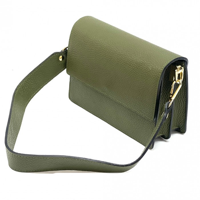 Italian Artisan Leather Wristlet Shoulder Handbag Made In Italy