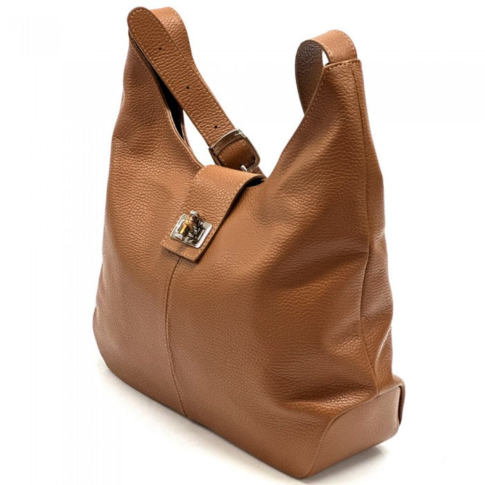 Italian Artisan Maria Sole Handcrafted Calfskin Leather Shoulder Handbag Made In Italy