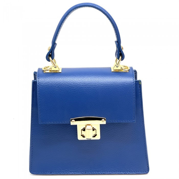 Italian Artisan Serena Handcrafted Leather Handbag Made In Italy ElectricBlue available at-OASISINCENTIVES.US
