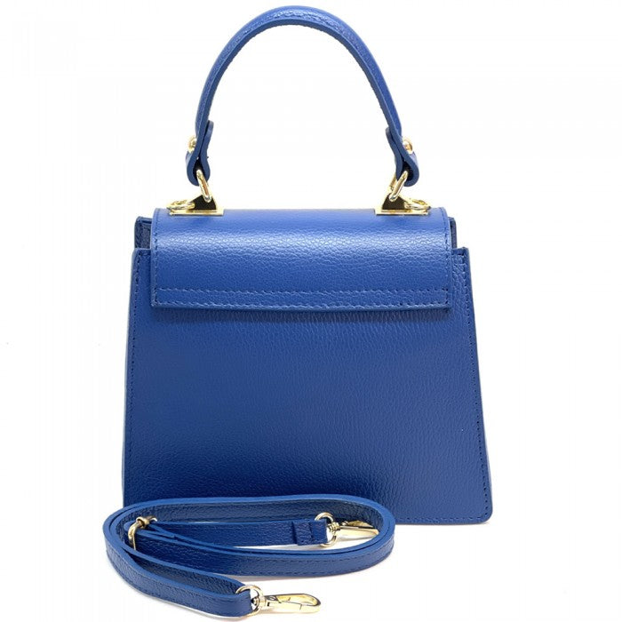 Italian Artisan Serena Handcrafted Leather Handbag Made In Italy ElectricBlue available at-OASISINCENTIVES.US