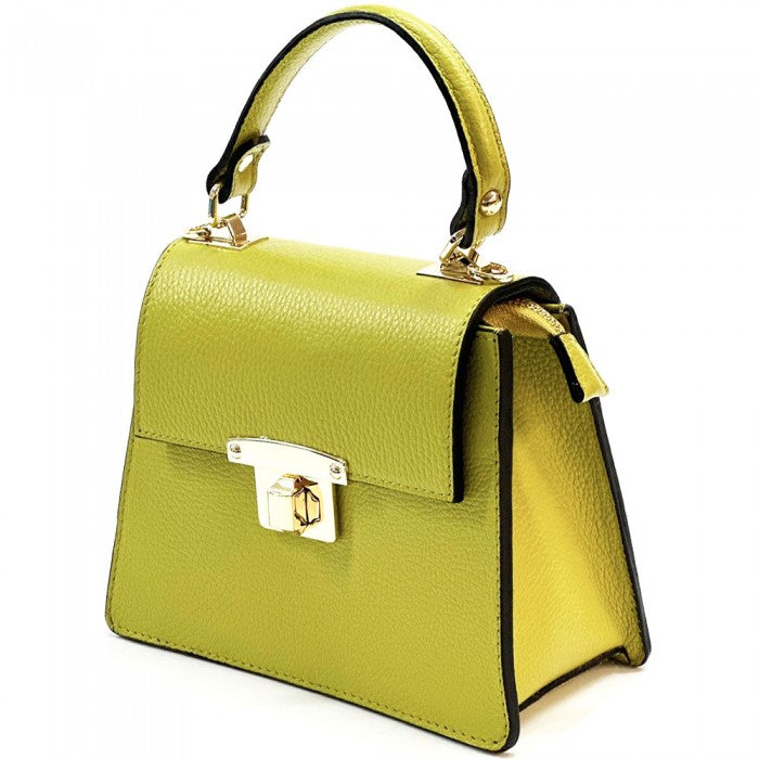 Italian Artisan Serena Handcrafted Leather Handbag Made In Italy Yellow available at-OASISINCENTIVES.US