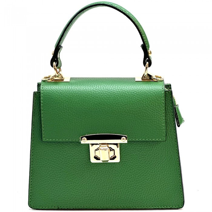 Italian Artisan Serena Handcrafted Leather Handbag Made In Italy DarkGreen available at-OASISINCENTIVES.US